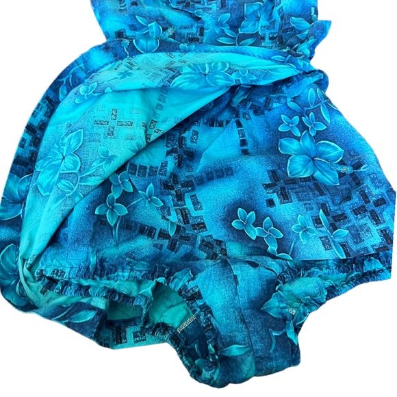 VTG Blue Floral 60's Paradise Hawaii Sun Suit Romper See Measurements in listing - Picture 12 of 15